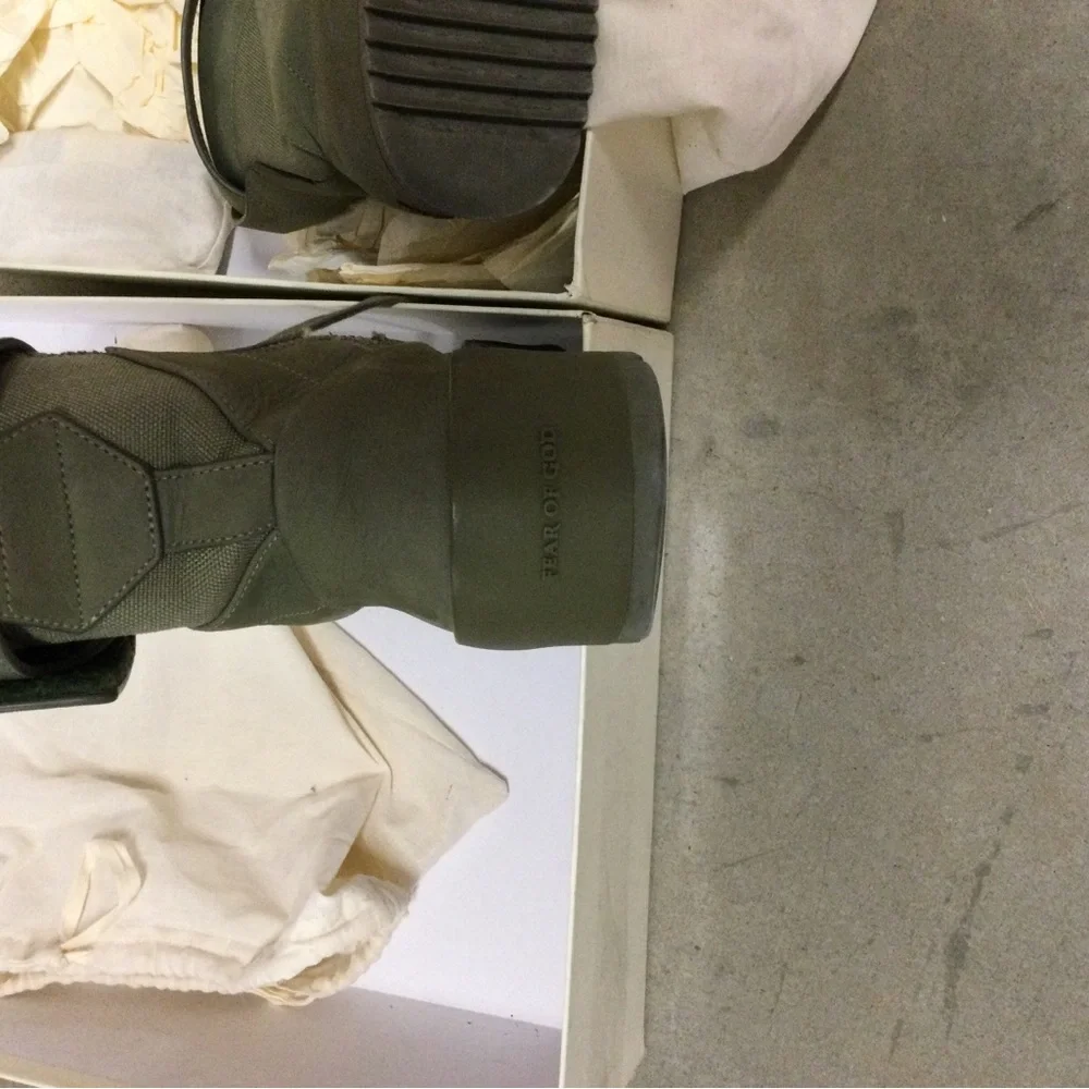 Olive Green High-Top Sneakers